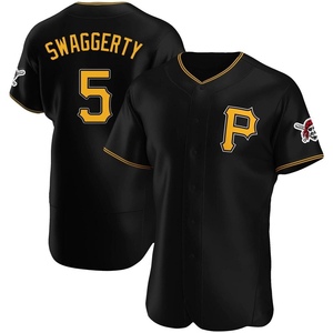 Men's Pittsburgh Pirates Travis Swaggerty Authentic Black Alternate Jersey