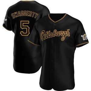 Men's Pittsburgh Pirates Travis Swaggerty Authentic Black Alternate Team Jersey