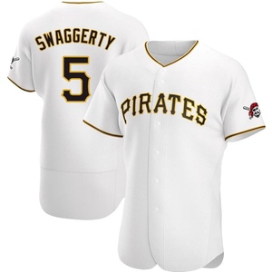 Men's Pittsburgh Pirates Travis Swaggerty Authentic White Home Jersey