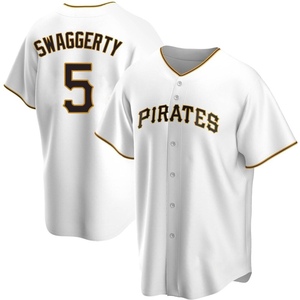 Youth Pittsburgh Pirates Travis Swaggerty Replica White Home Jersey